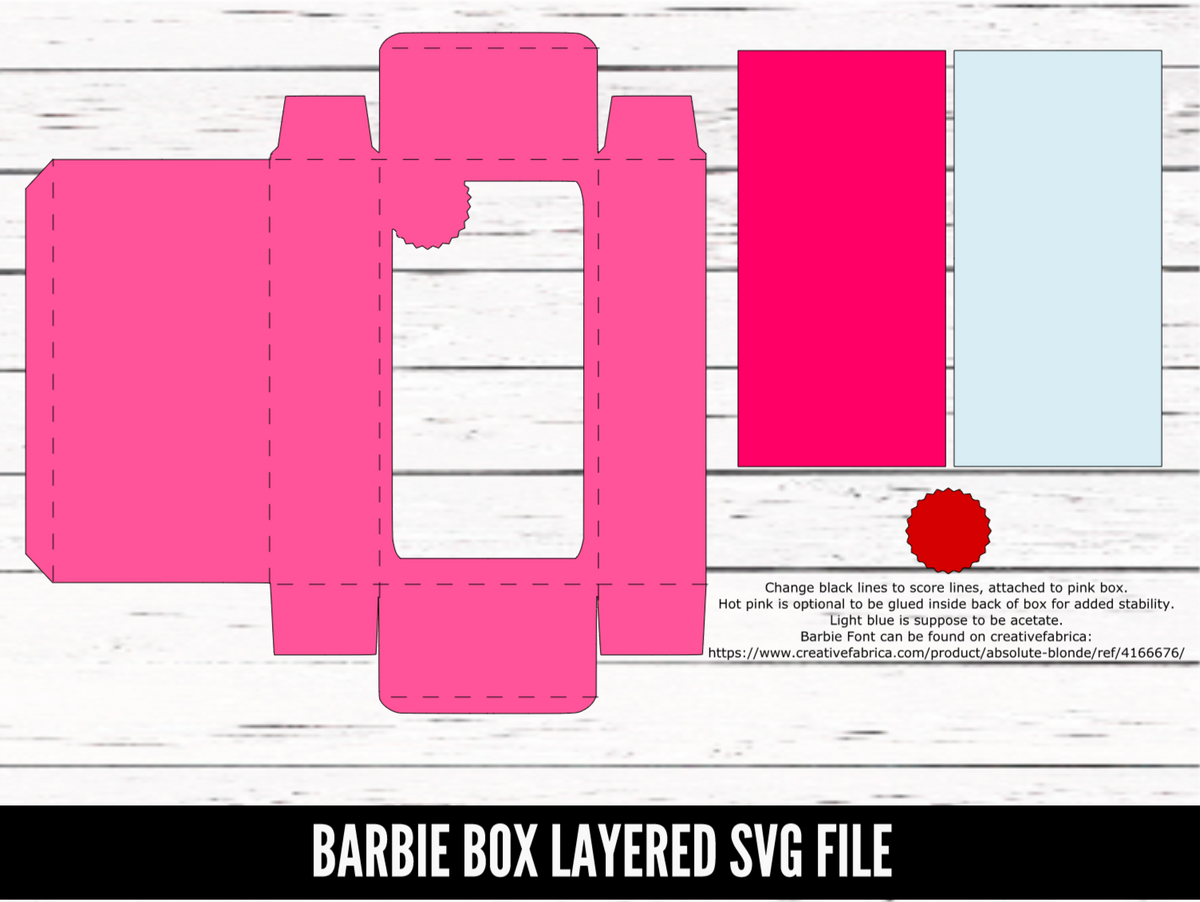 Barbie Box - SVG download - Digital Download – CelebrationWarehouse