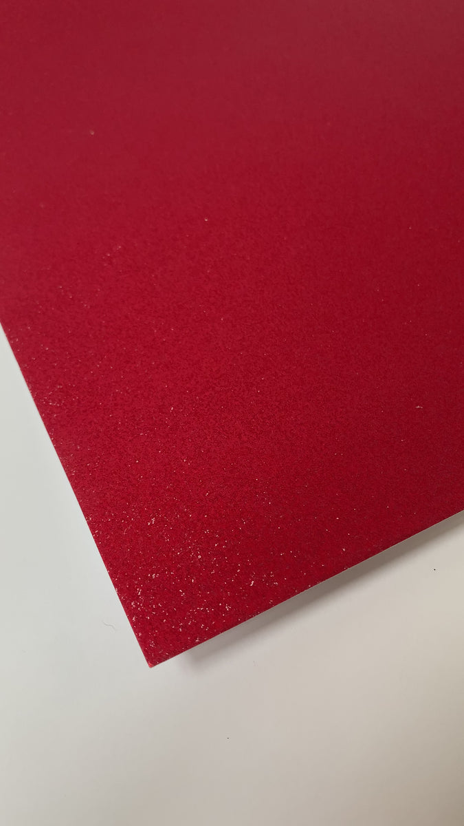 Happy December! This red non-shed glitter cardstock is a vibrant