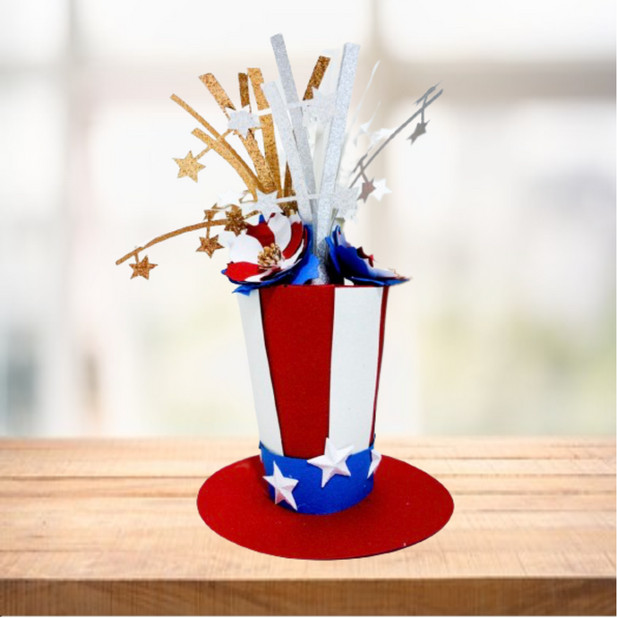 DIY 4th of July Decorations with Cricut | 3D SVG Uncle Sam Hat