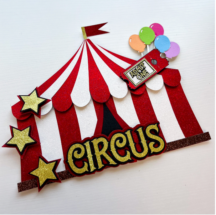 Circus Tent SVG | Free Cricut Cake Topper Project