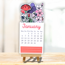 Load image into Gallery viewer, 2025 12-Month Stacked Calendar - SVG download - Digital Download
