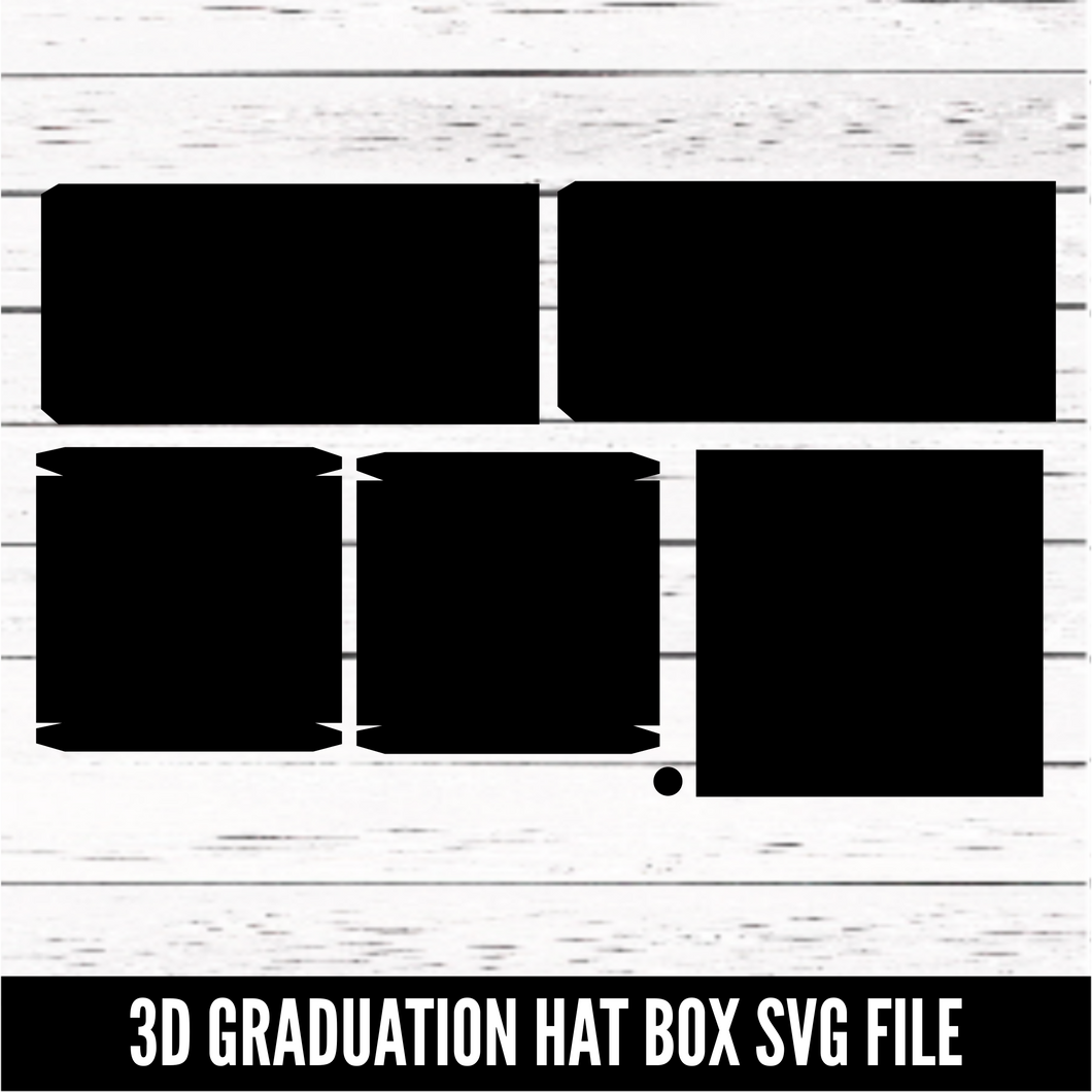 3D graduation hat box svg file - SVG download - Digital Download - CelebrationWarehouse