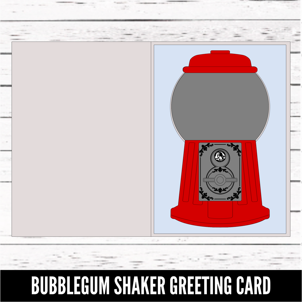 Bubblegum Shaker Greeting Card SVG file - SVG download - Digital Download