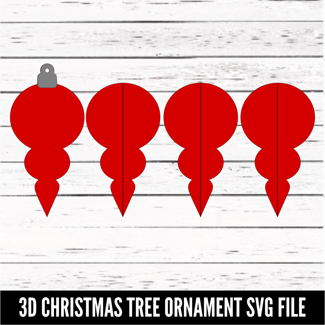 3D Christmas Ornament - SVG download - Digital Download