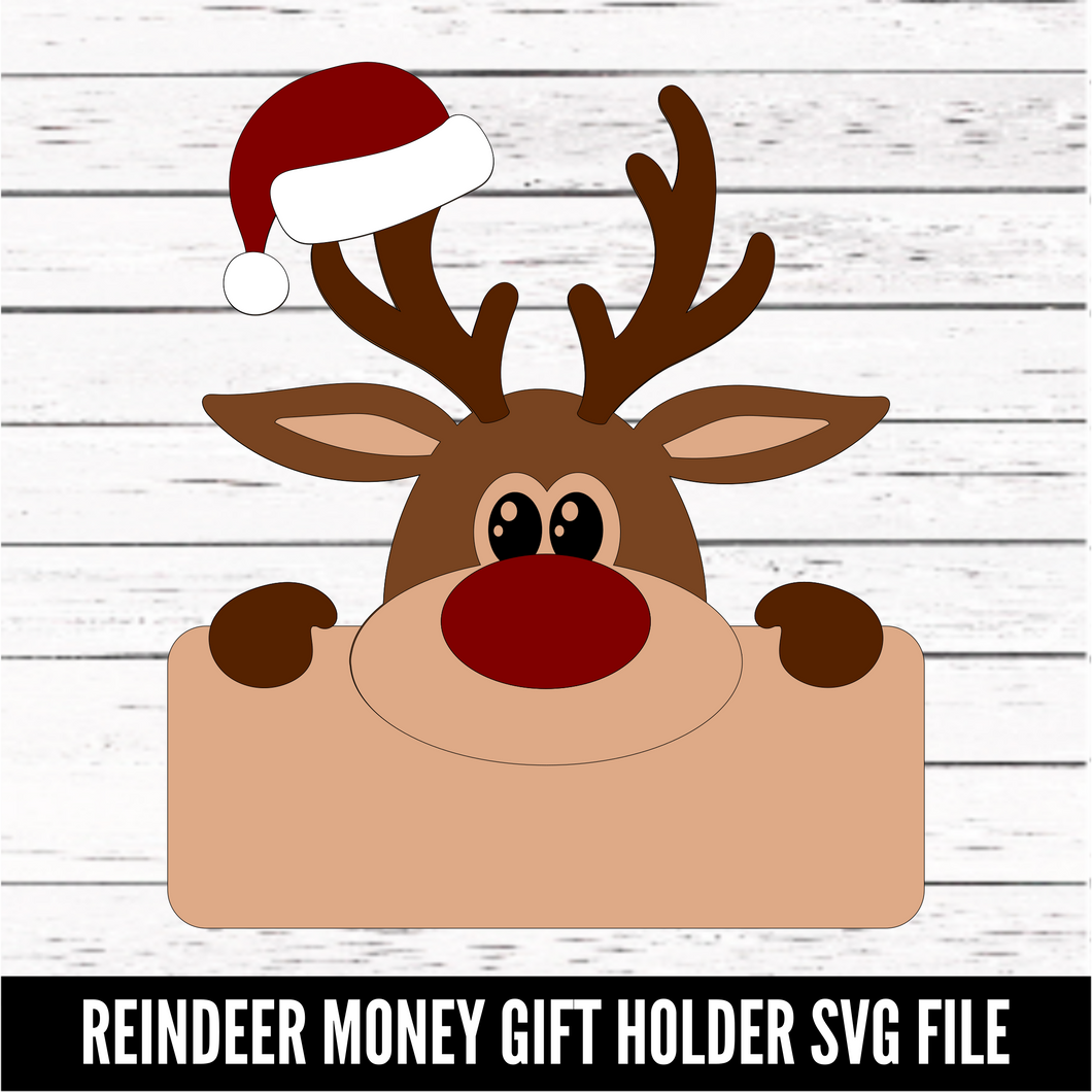 Reindeer Money Holder  - SVG download - Digital Download