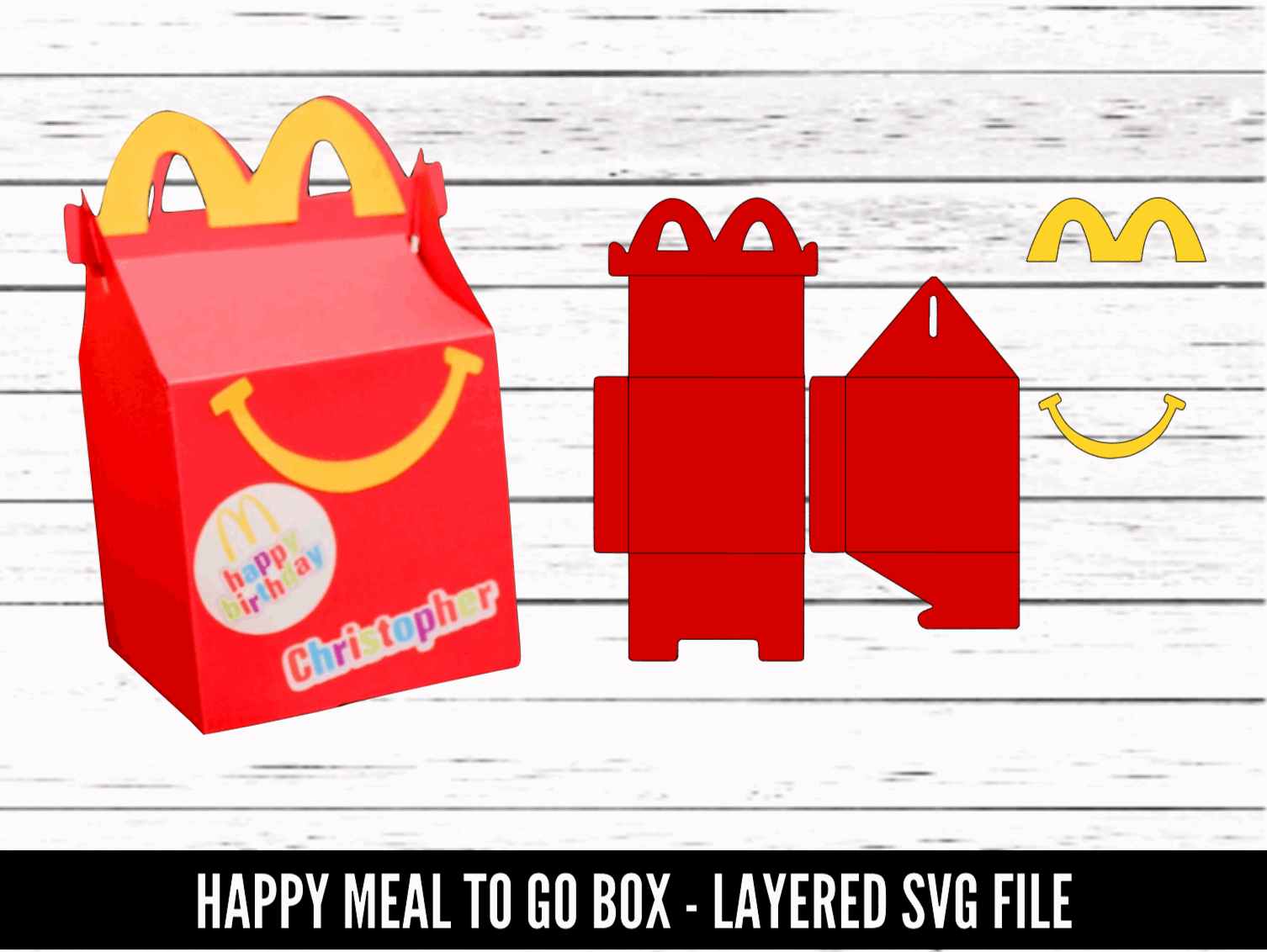 McDonalds Happy Meal Box SVG file Digital Download CelebrationWarehouse