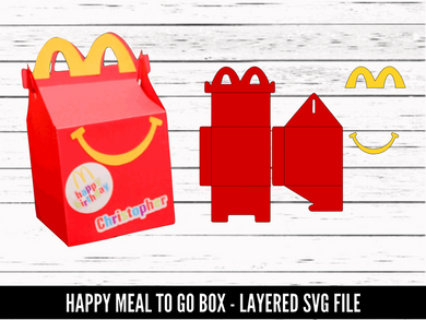McDonalds Happy Meal Box SVG file - Digital Download - CelebrationWarehouse