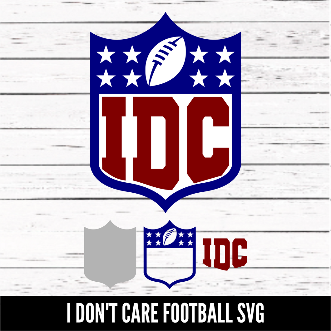 I Don't Care Football SVG file - SVG download - Digital Download - CelebrationWarehouse