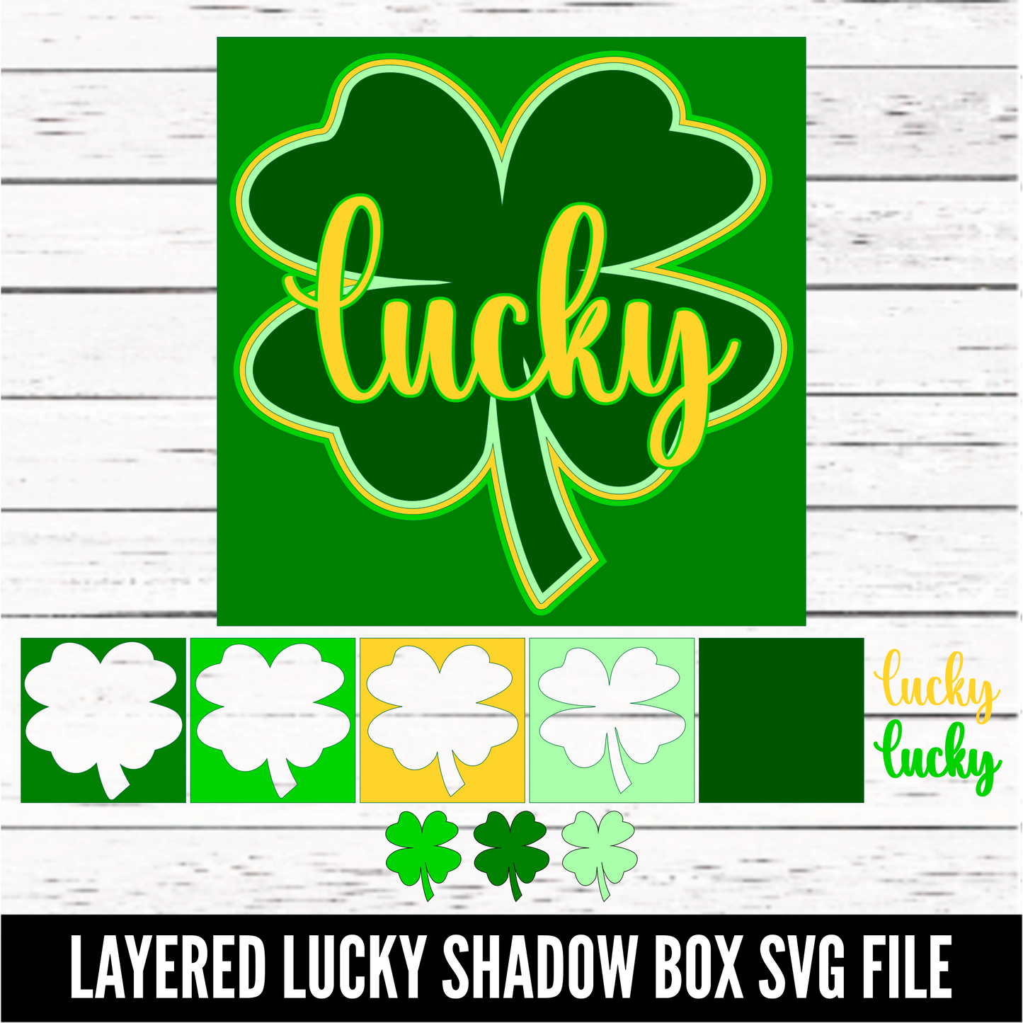 Layered Lucky Shadow Box  svg file - SVG download - Digital Download - CelebrationWarehouse