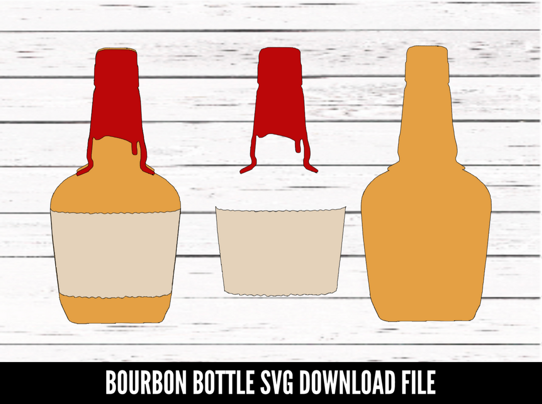 Bourbon Bottle SVG file - Digital Download - SVG cut file - CelebrationWarehouse