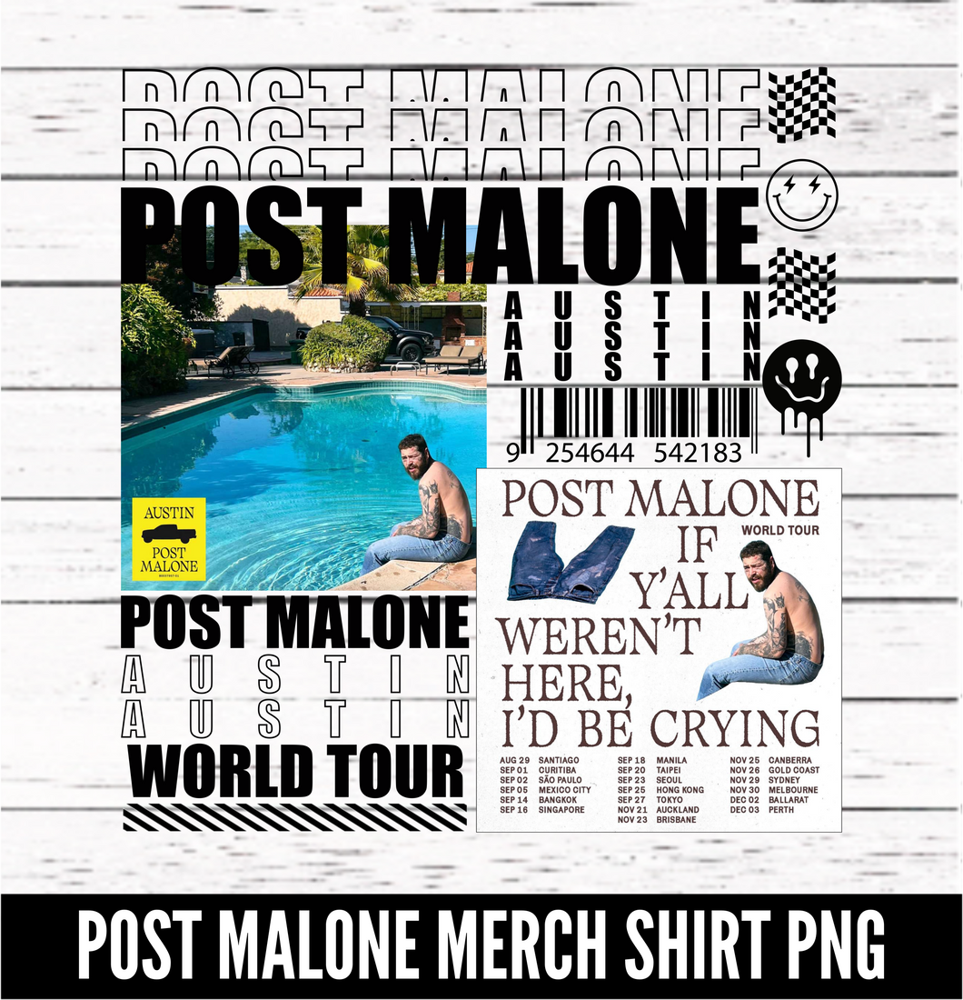 Post Malone Concert Merch Shirt  - SVG download - Digital Download - CelebrationWarehouse