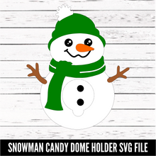 Load image into Gallery viewer, Snowman Candy Dome Holder- SVG download - Digital Download
