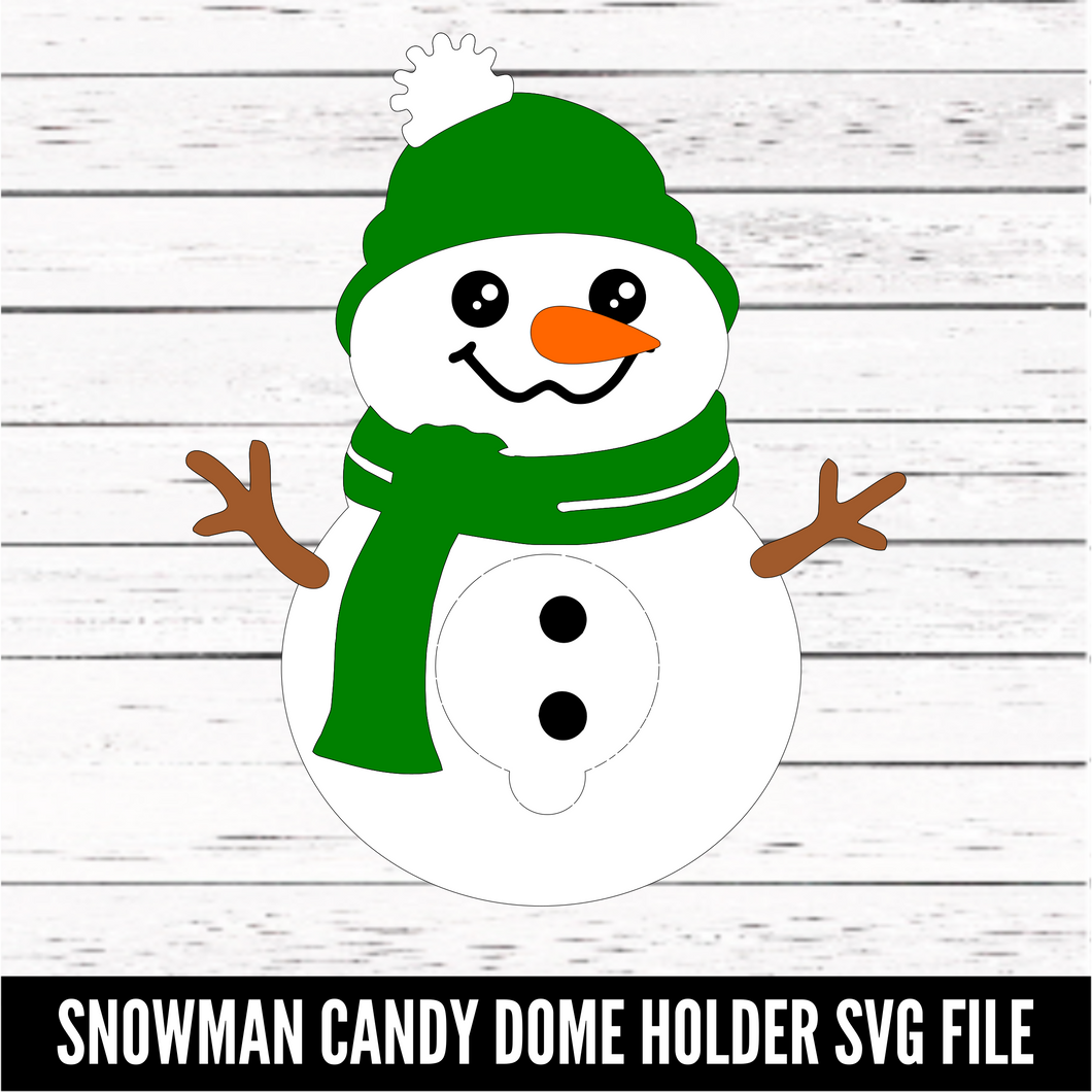 Snowman Candy Dome Holder- SVG download - Digital Download