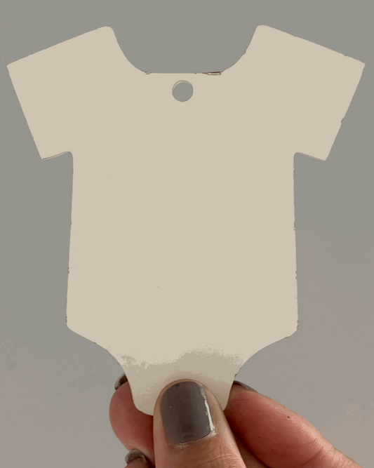 Blank clear acrylic onesie