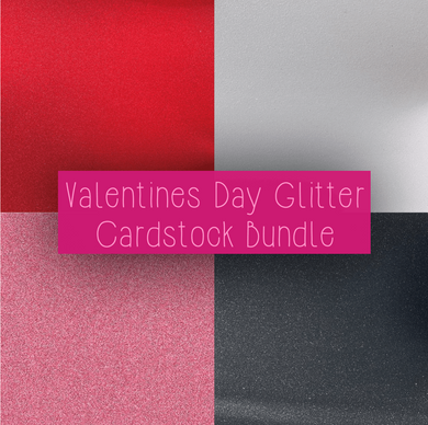 4-Pack Valentines Day Bundle Pack (40 glitter cardstock sheets in total)