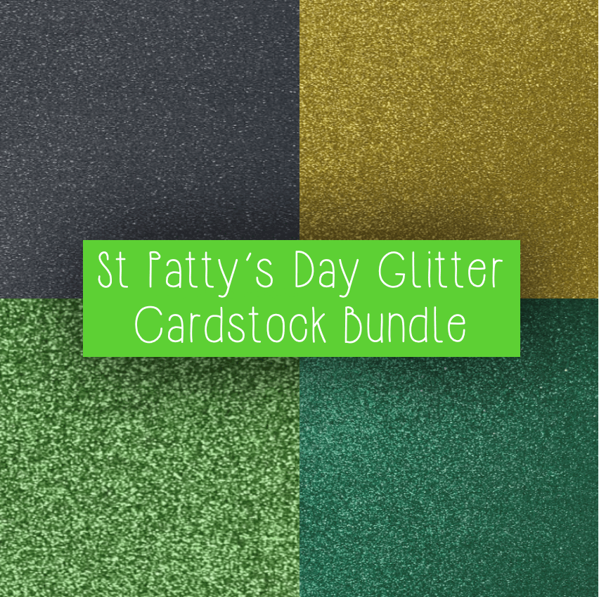 4-Pack St Patty Day Bundle Pack (40 glitter cardstock sheets in total)