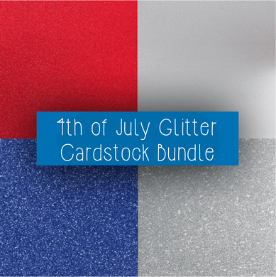 4-Pack 4th of July Bundle Pack (40 glitter cardstock sheets in total)