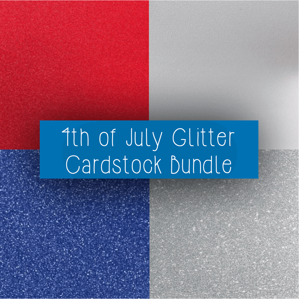 4-Pack 4th of July Bundle Pack (40 glitter cardstock sheets in total)