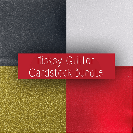 4-Pack Mickey Bundle Pack (40 glitter cardstock sheets in total)