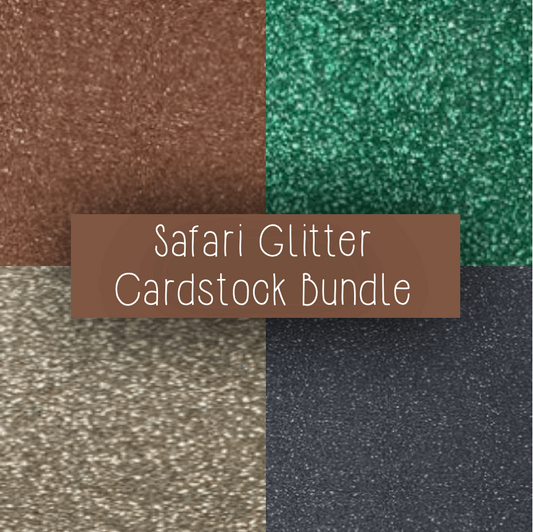 4-Pack Safari Bundle Pack (40 glitter cardstock sheets in total)