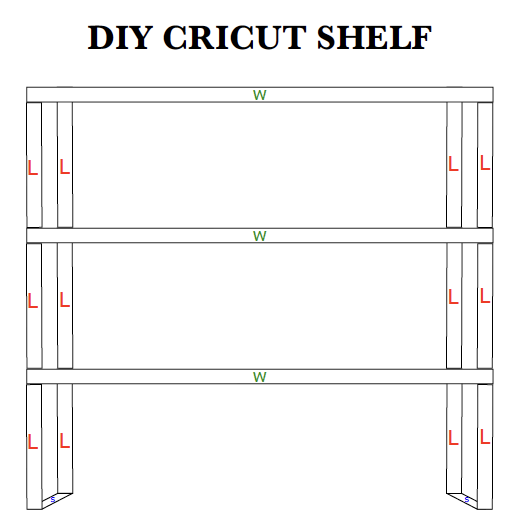 Cricut shelf DIY plans - Digital download - CelebrationWarehouse