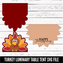 Load image into Gallery viewer, Turkey Luminary Table Tent - SVG download - Digital Download
