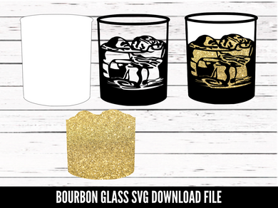 Whiskey Bourbon Glass SVG file - Digital Download - SVG cut file - CelebrationWarehouse