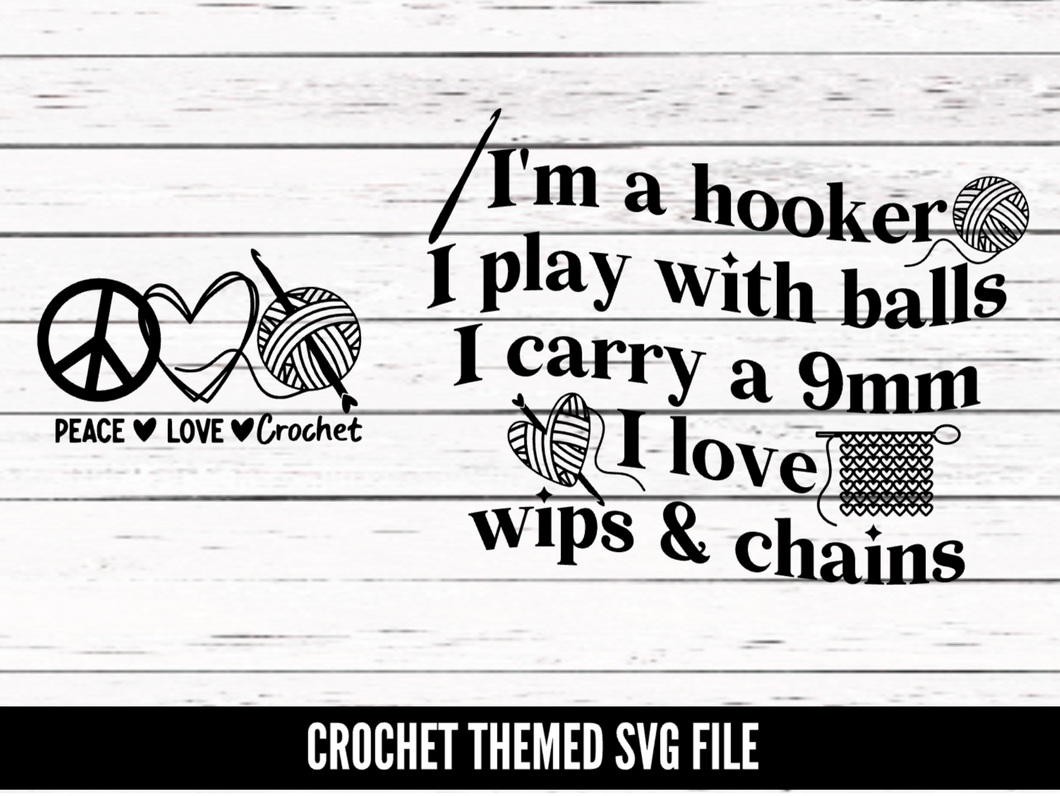 Crochet / Knitting SVG file - SVG download - Digital Download - CelebrationWarehouse