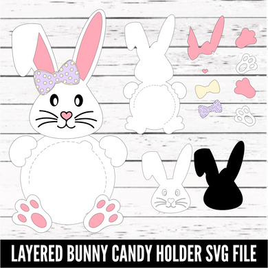 Easter Bunny Candy Holder - Easter Bunny layered svg file - SVG download - Digital Download - CelebrationWarehouse