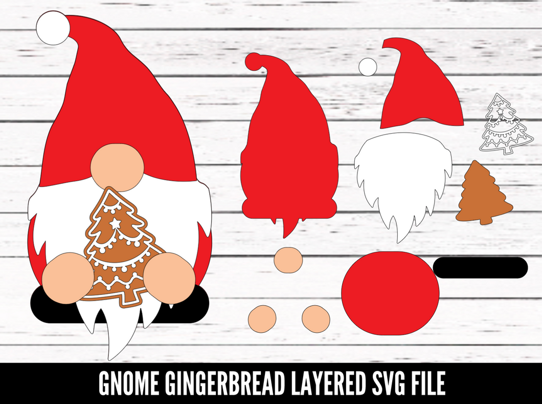 Gnome Cutout - SVG download - Digital Download - CelebrationWarehouse