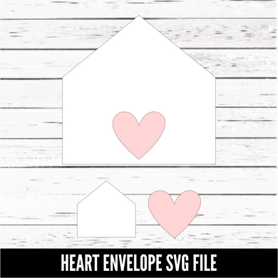 Heart Envelope SVG file - SVG download - Digital Download - CelebrationWarehouse