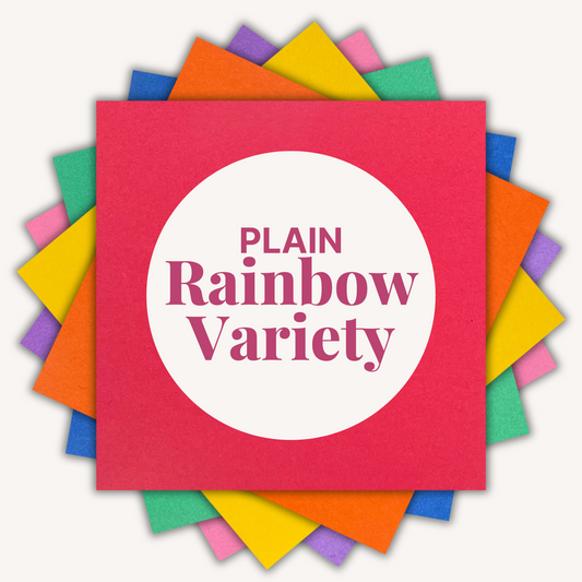 Rainbow Plain Cardstock Variety Pack - 12"x12" - 7 Sheets of Cardstock