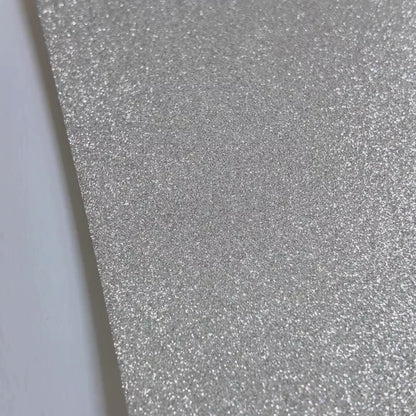 Silver Glitter Cardstock | Non-Shedding Glitter Cardstock