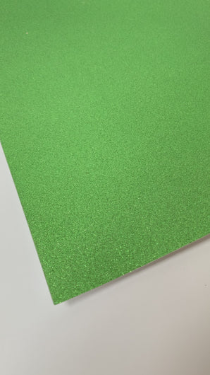 green glitter cardstock
