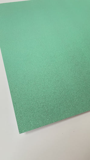 mint green glitter cardstock