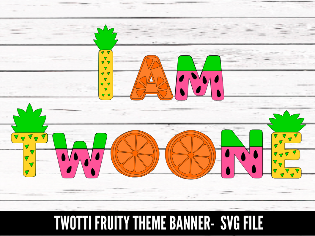 Twotti Fruitti Birthday Theme Set - SVG download - Digital Download - CelebrationWarehouse