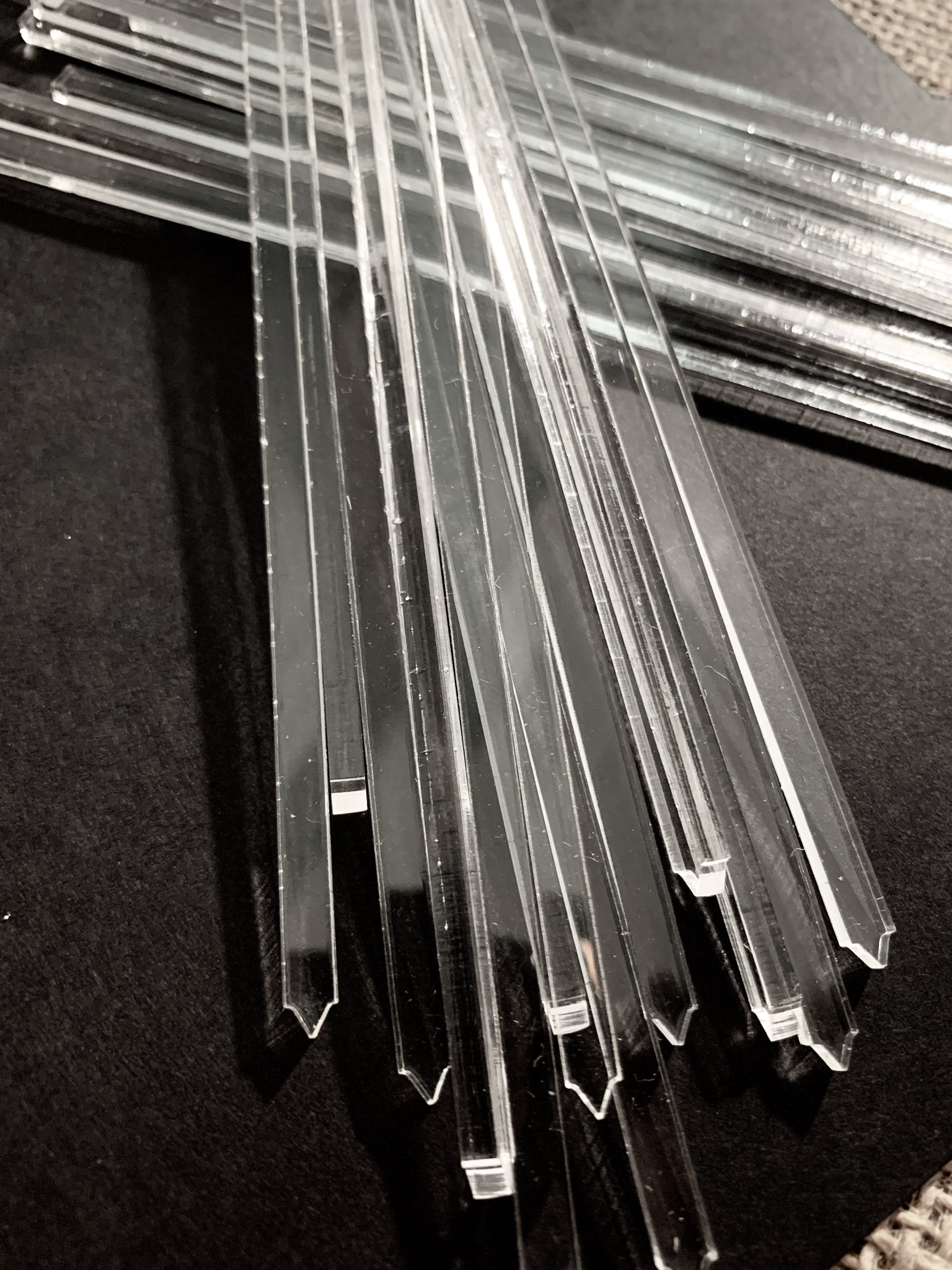 Solid Crystal Clear Acrylic Cake Topper Sticks - 5.75" long - 25-pack - CelebrationWarehouse