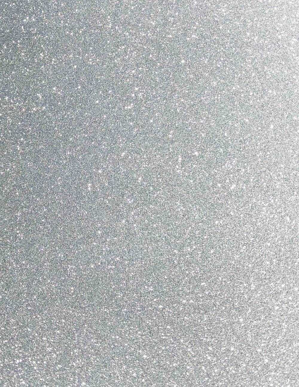 Silver Non-Shedding Glitter Cardstock for Cards and Paper Flowers 10 Sheets